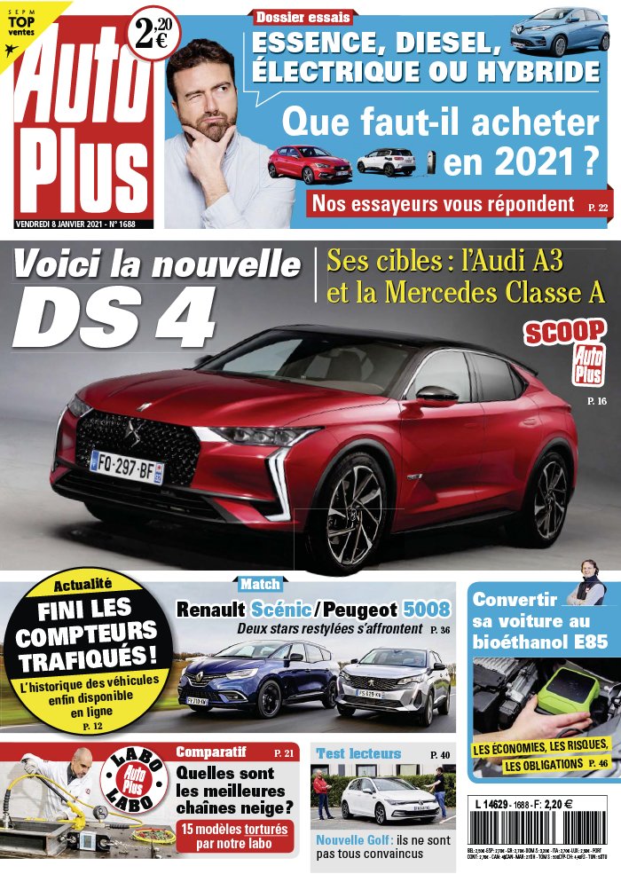 Auto Plus 08 janvier 2021 Auto Plus N°1688 du 08 janvier 2021 à télécharger sur iPad