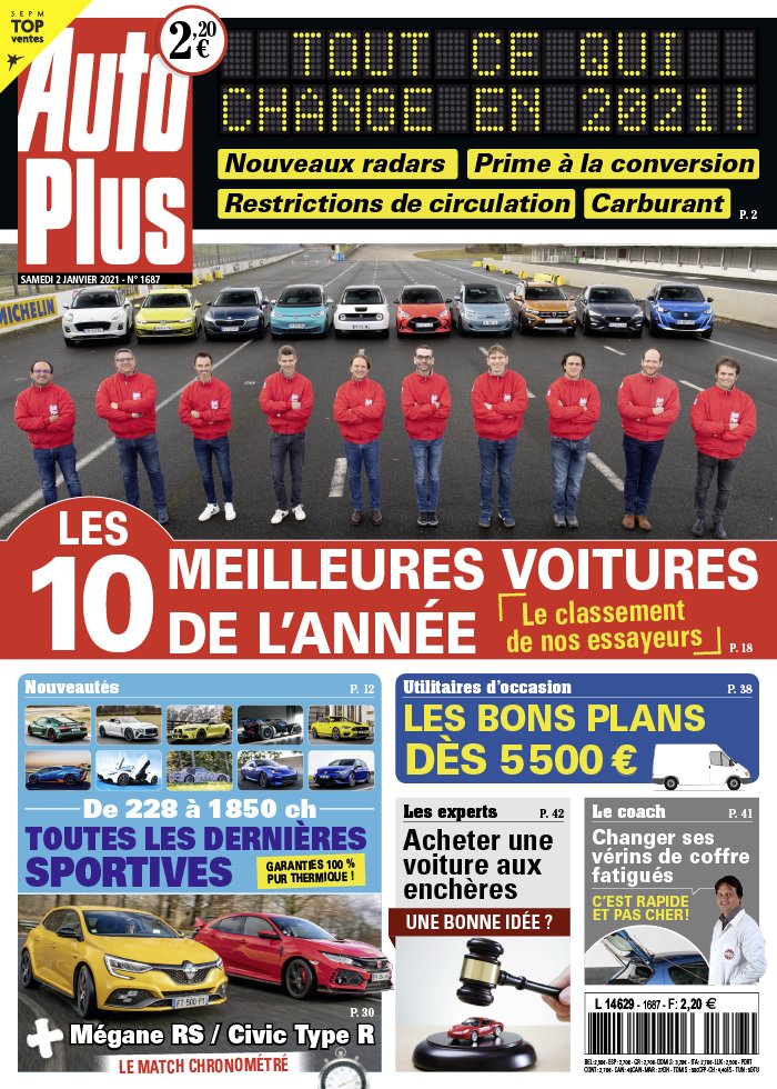 Auto Plus N°1687 du 01 janvier 2021 à télécharger sur iPad