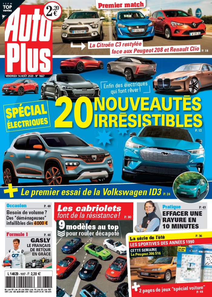 Auto Plus 14 août 2020 Auto Plus N°1667 du 14 août 2020 à télécharger sur iPad