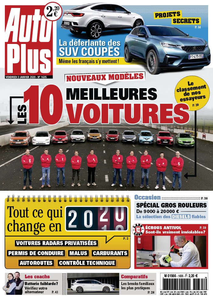 Auto Plus N°1635 du 03 janvier 2020 à télécharger sur iPad