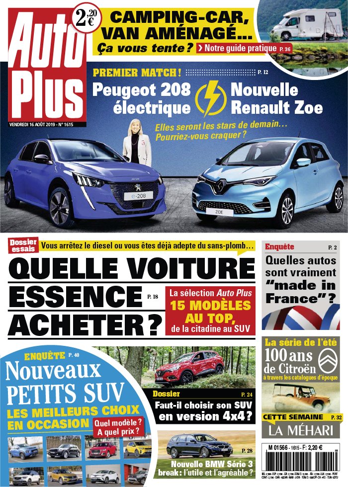 Auto Plus 16 août 2019 Auto Plus N°1615 du 16 août 2019 à télécharger sur iPad