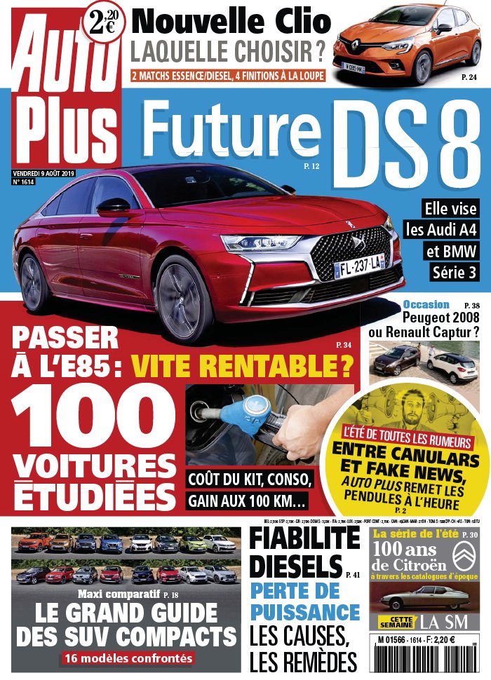 Auto Plus 09 août 2019 Auto Plus N°1614 du 09 août 2019 à télécharger sur iPad