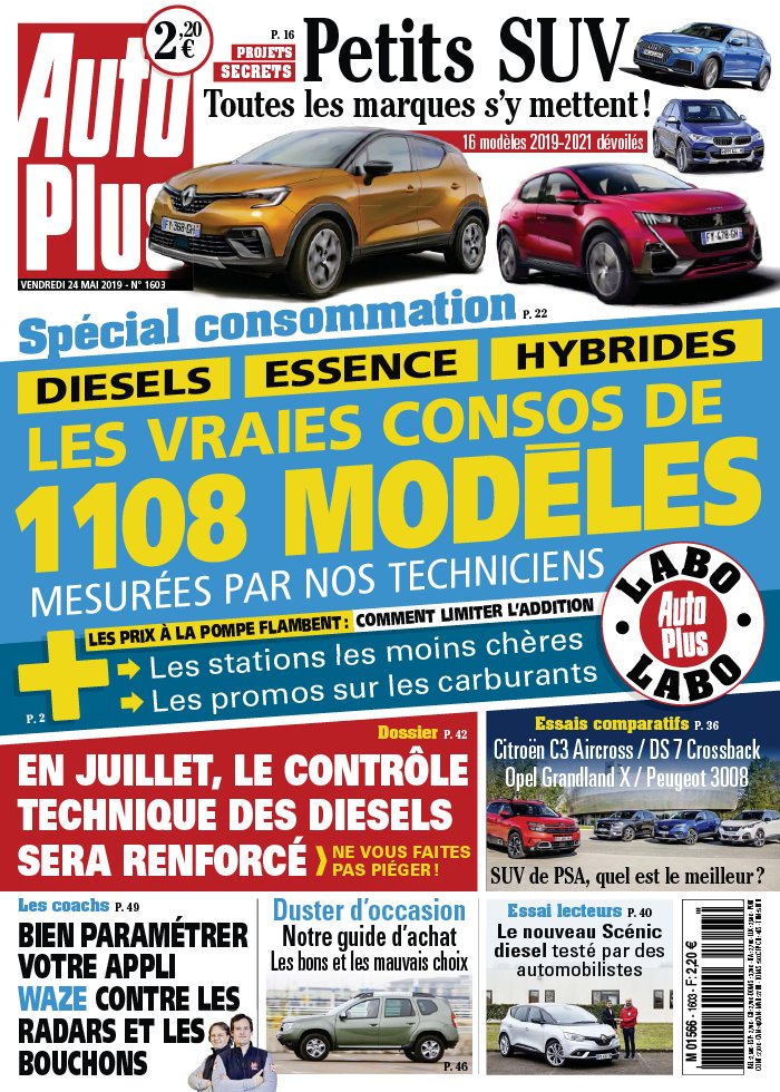 Auto Plus 24 mai 2019 Auto Plus N°1603 du 24 mai 2019 à télécharger sur iPad