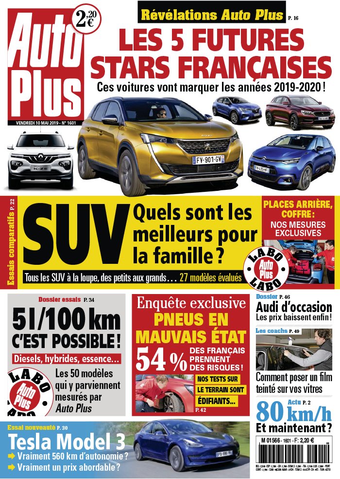 Auto Plus 10 mai 2019 Auto Plus N°1601 du 10 mai 2019 à télécharger sur iPad
