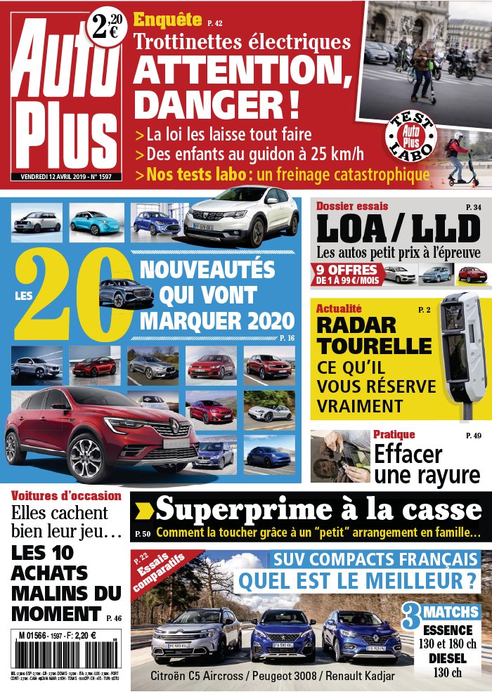 Auto Plus 12 avril 2019 Auto Plus N°1597 du 12 avril 2019 à télécharger sur iPad