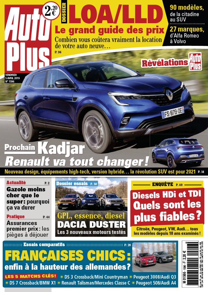 Auto Plus 05 avril 2019 Auto Plus N°1596 du 05 avril 2019 à télécharger sur iPad