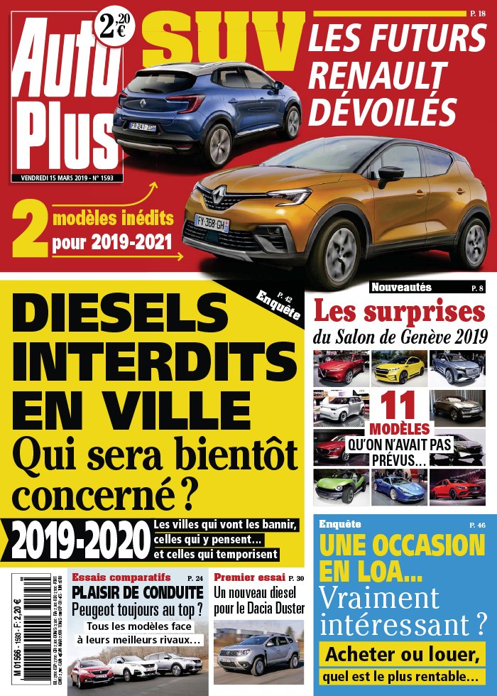 Auto Plus 15 mars 2019 Auto Plus N°1593 du 15 mars 2019 à télécharger sur iPad