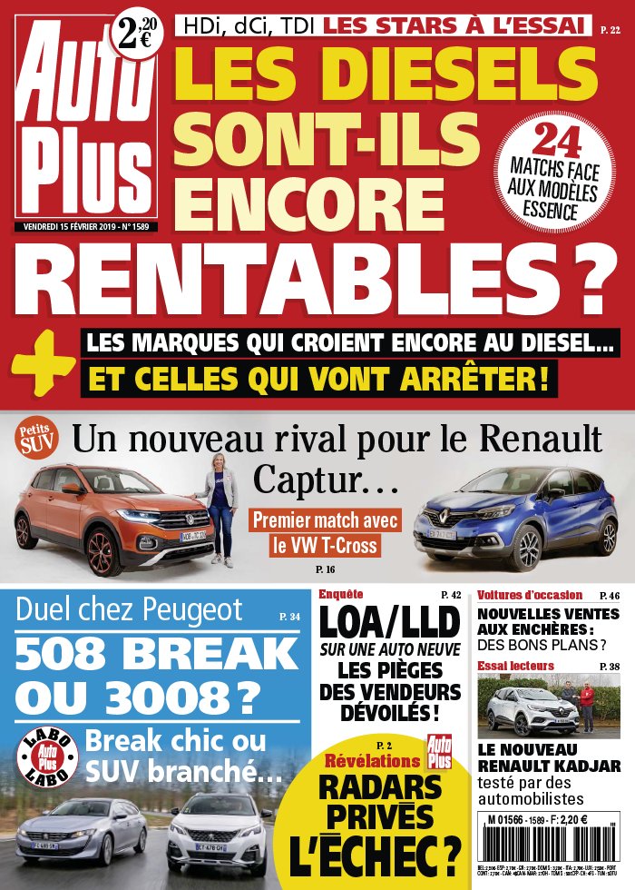 Auto Plus 15 février 2019 Auto Plus N°1589 du 15 février 2019 à télécharger sur iPad