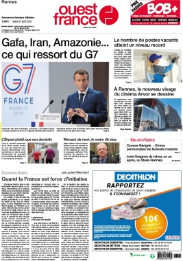 Ouest-France N°20190827 du 27 août 2019 à télécharger sur iPad