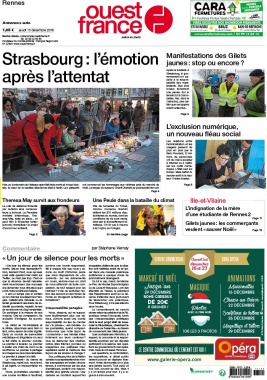 Ouest-France N°20181213 du 13 décembre 2018 à télécharger sur iPad