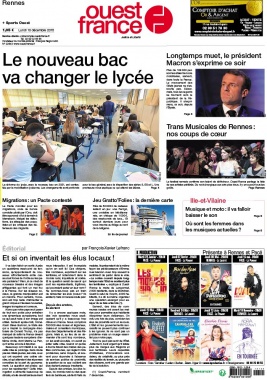 Ouest-France N°20181210 du 10 décembre 2018 à télécharger sur iPad