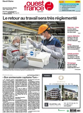 Ouest-France 05 mai 2020 Ouest-France N°20200505 du 05 mai 2020 à télécharger sur iPad