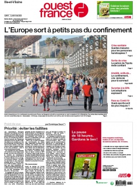 Ouest-France N°20200504 du 04 mai 2020 à télécharger sur iPad