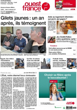 Ouest-France N°20191112 du 12 novembre 2019 à télécharger sur iPad