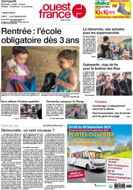 Ouest-France N°20190902 du 02 septembre 2019 à télécharger sur iPad