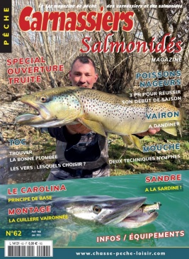 Carnassiers Salmonidés Magazine N°62 du 22 février 2021 à télécharger sur iPad