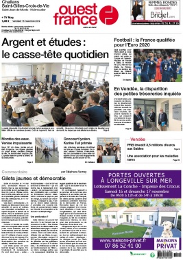 Ouest-France 15 novembre 2019 Ouest-France N°20191115 du 15 novembre 2019 à télécharger sur iPad