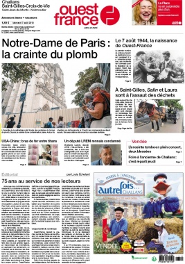 Ouest-France N°20190807 du 07 août 2019 à télécharger sur iPad