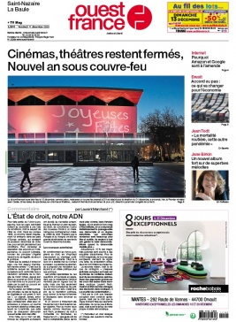 Ouest-France 11 décembre 2020 Ouest-France N°20201211 du 11 décembre 2020 à télécharger sur iPad