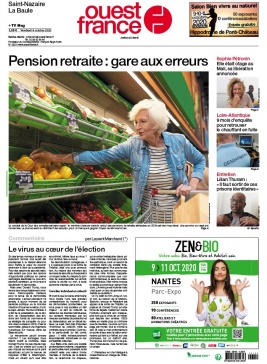 Ouest-France 09 octobre 2020 Ouest-France N°20201009 du 09 octobre 2020 à télécharger sur iPad