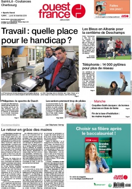Ouest-France N°20191118 du 18 novembre 2019 à télécharger sur iPad