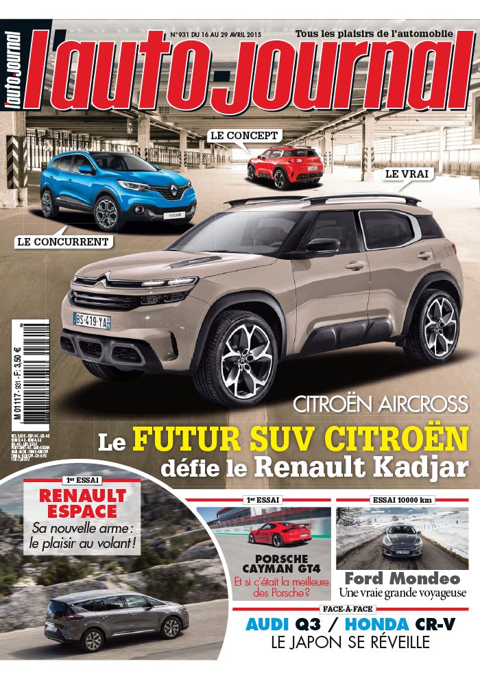 L'Auto Journal N°931 du 16 avril 2015 à télécharger sur iPad