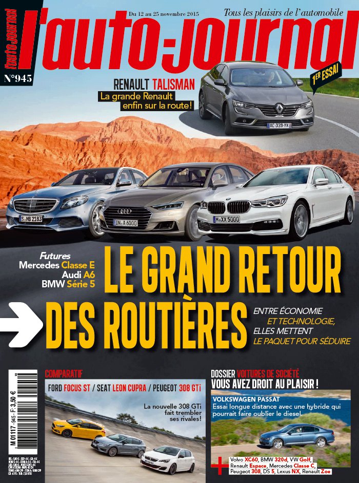 L'Auto Journal N°945 du 12 novembre 2015 à télécharger sur iPad