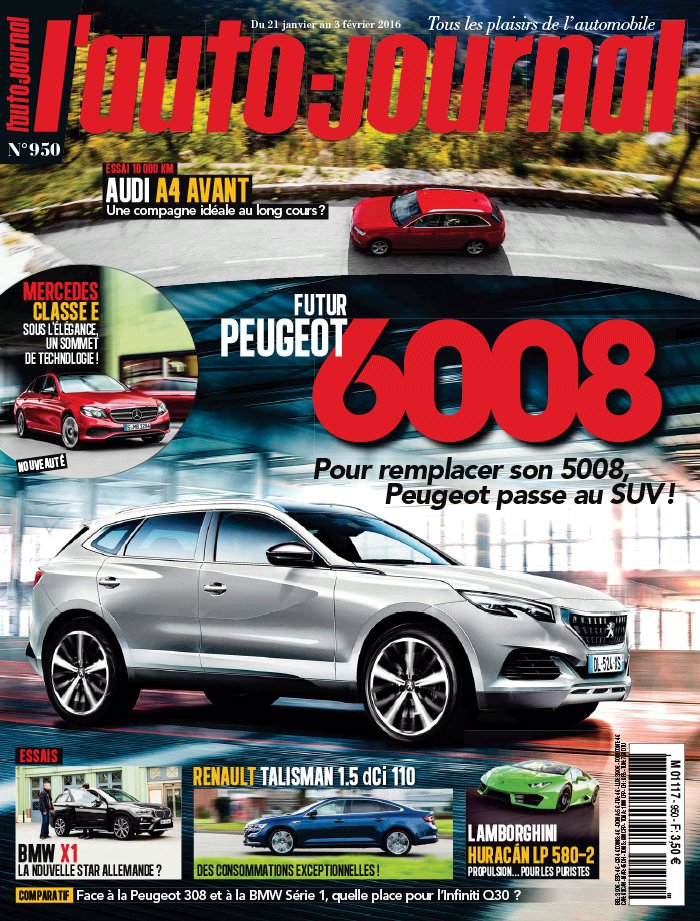 L'Auto Journal N°950 du 21 janvier 2016 à télécharger sur iPad