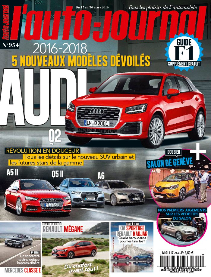 L'Auto Journal N°954 du 17 mars 2016 à télécharger sur iPad