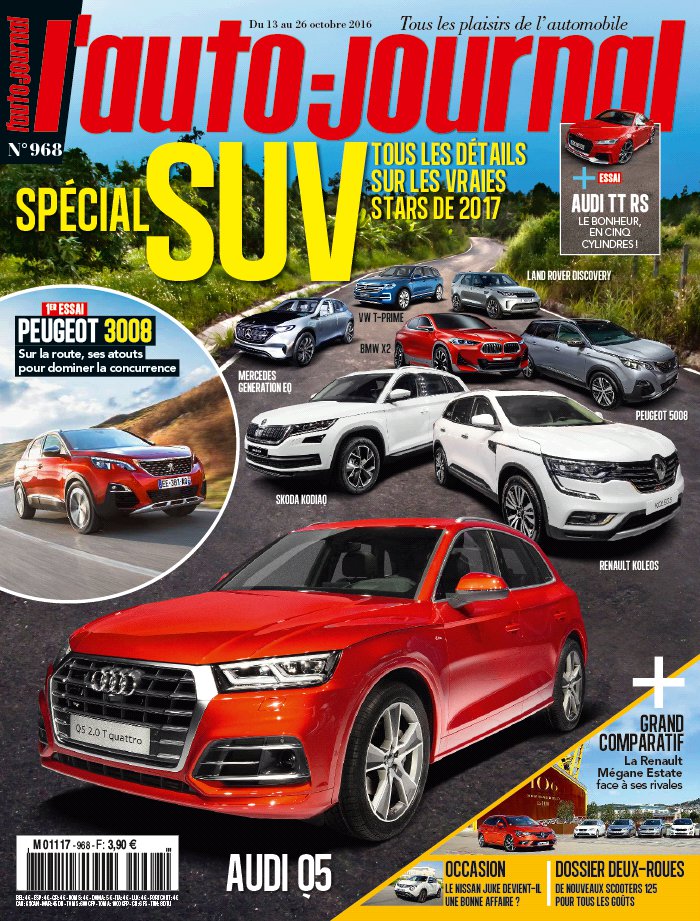 L'Auto Journal N°968 du 13 octobre 2016 à télécharger sur iPad