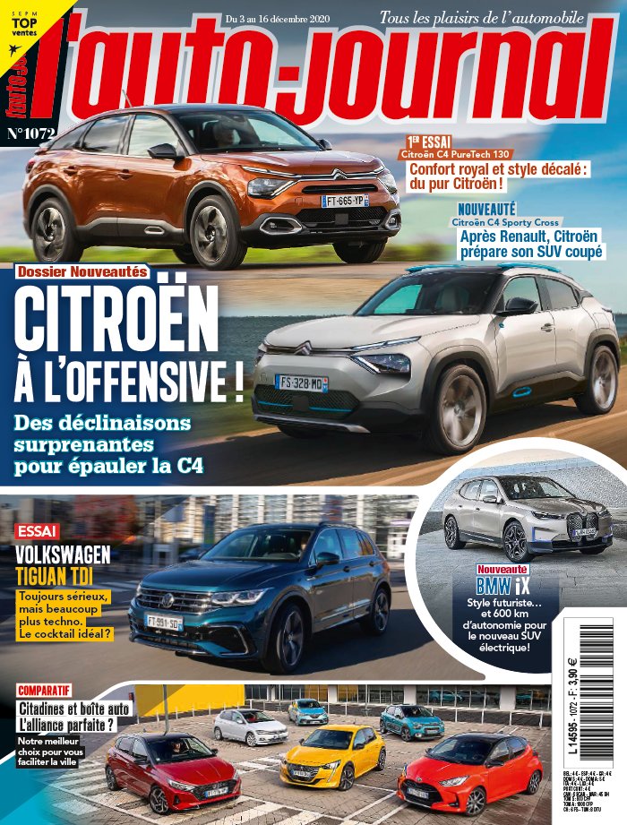 L'Auto Journal 03 décembre 2020 L'Auto Journal N°1072 du 03 décembre 2020 à télécharger sur iPad