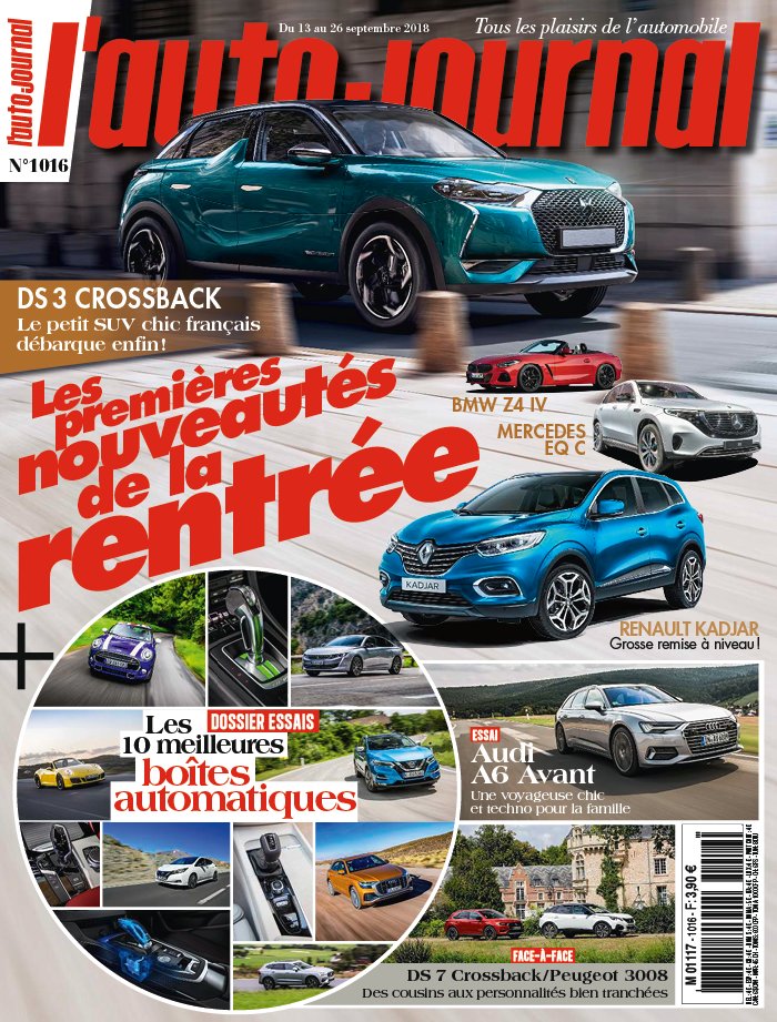 L'Auto Journal N°1016 du 13 septembre 2018 à télécharger sur iPad