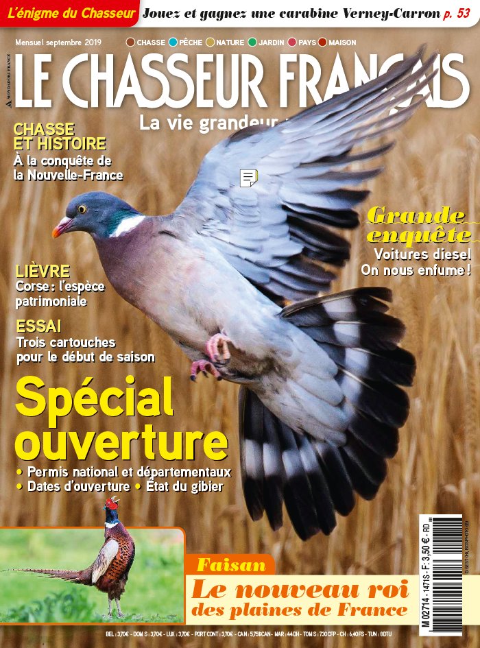 Le Chasseur Français 28 août 2019 Abonnement Le Chasseur français Pas Cher avec le BOUQUET ePresse.fr