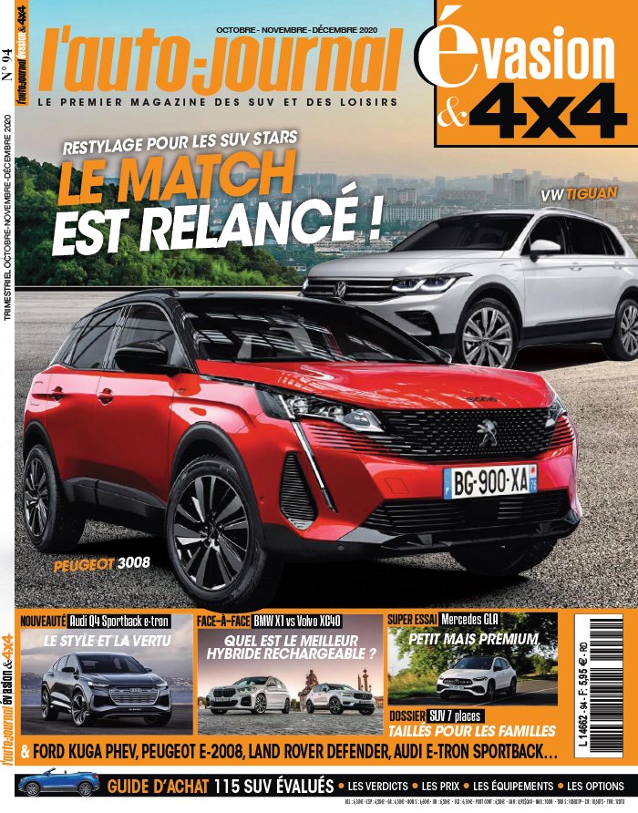 L'Auto Journal 4x4 16 septembre 2020 Abonnement L'Auto Journal évasion & 4x4 avec le BOUQUET ePresse.fr