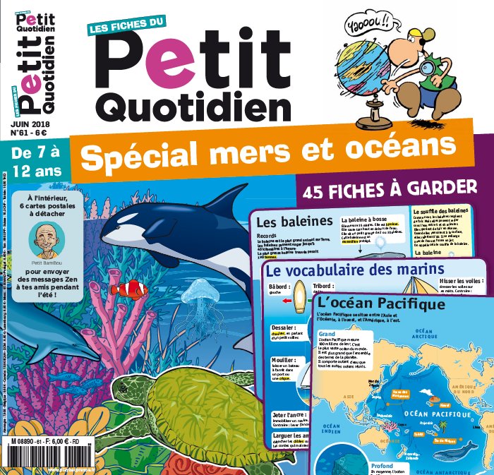 Les Fiches du Petit Quotidien N°61 du 01 juin 2018 à télécharger sur iPad