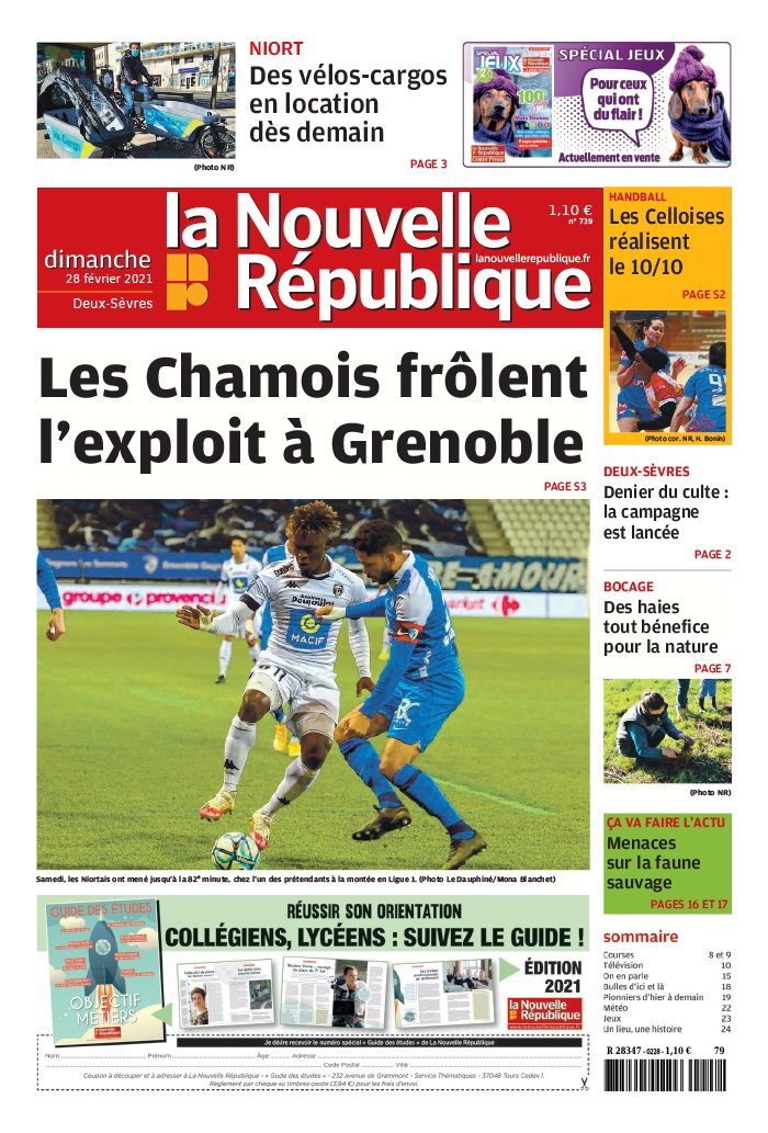La Nouvelle République Dimanche 28 février 2021 Abonnement La Nouvelle République Pas Cher avec BOUQUET ePresse.fr