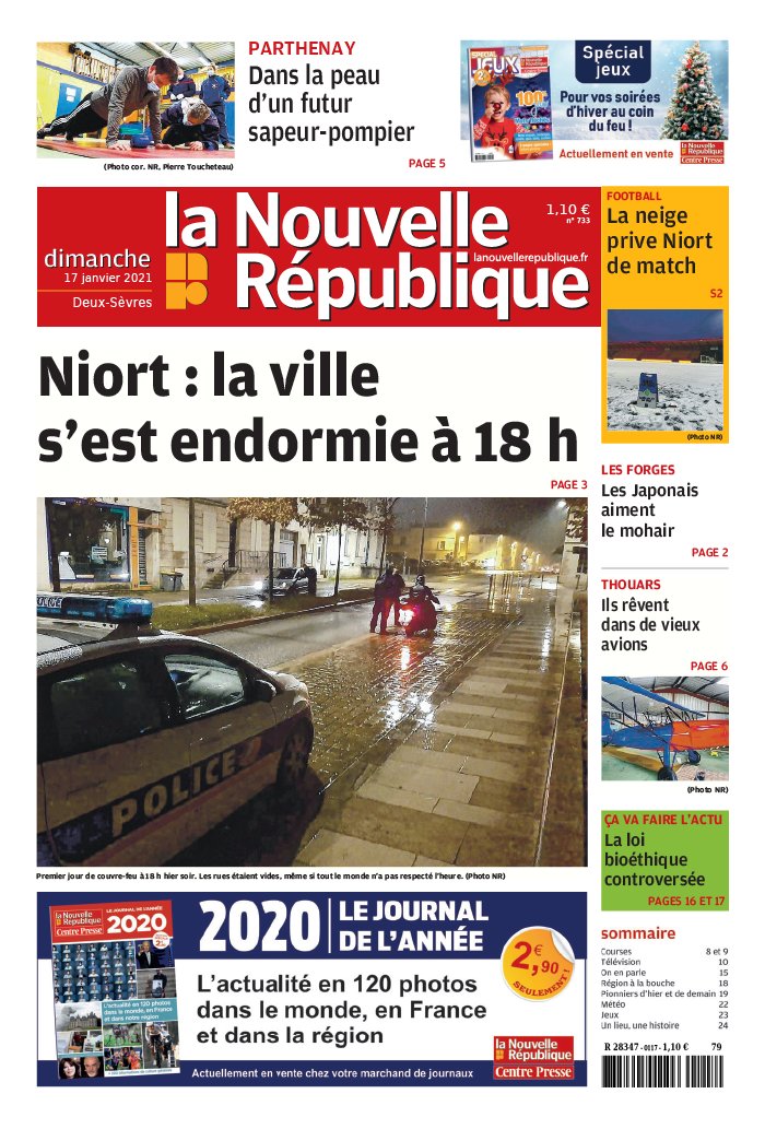 La Nouvelle République Dimanche 17 janvier 2021 Abonnement La Nouvelle République Pas Cher avec BOUQUET ePresse.fr