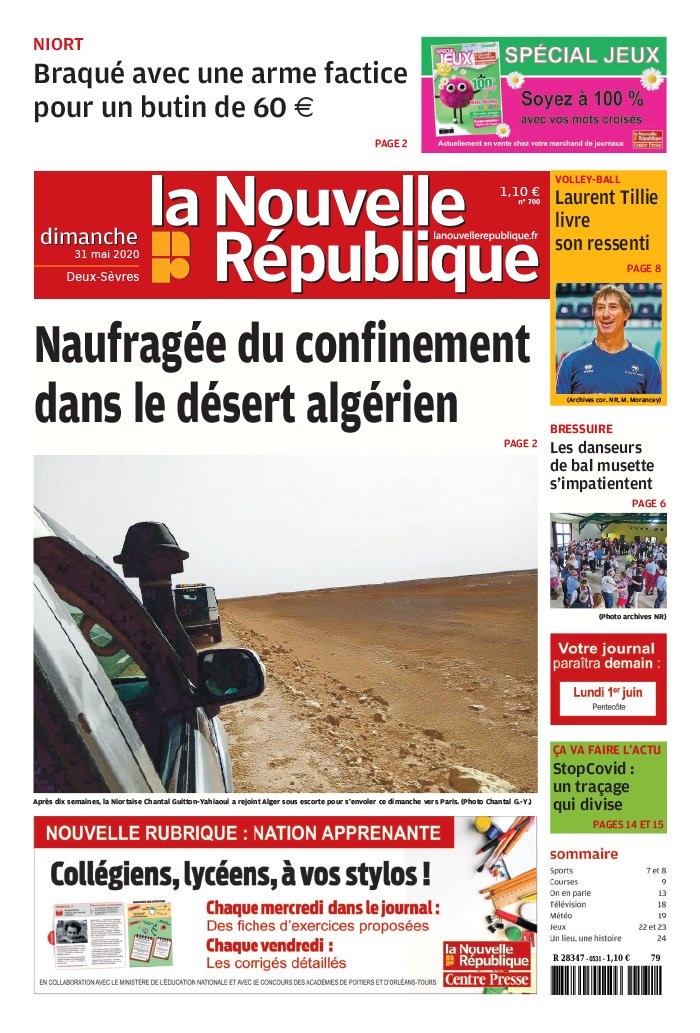 La Nouvelle République Dimanche 31 mai 2020 Abonnement La Nouvelle République Pas Cher avec BOUQUET ePresse.fr