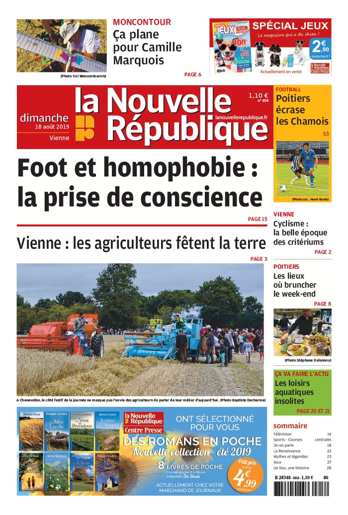 La Nouvelle République Dimanche 18 août 2019 Abonnement La Nouvelle République Pas Cher avec BOUQUET ePresse.fr