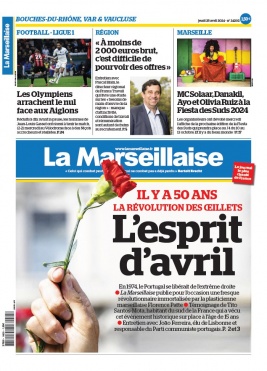 Lisez La Marseillaise - Bouches du Rhône / Var du 25 avril 2024 sur ePresse.fr