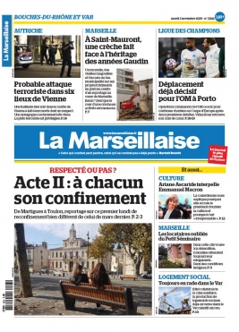 La Marseillaise N°23141 du 03 novembre 2020 à télécharger sur iPad