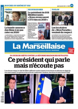 La Marseillaise N°22894 du 02 janvier 2020 à télécharger sur iPad
