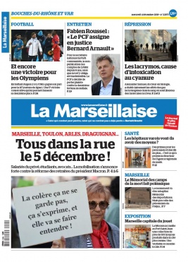 La Marseillaise N°22871 du 04 décembre 2019 à télécharger sur iPad