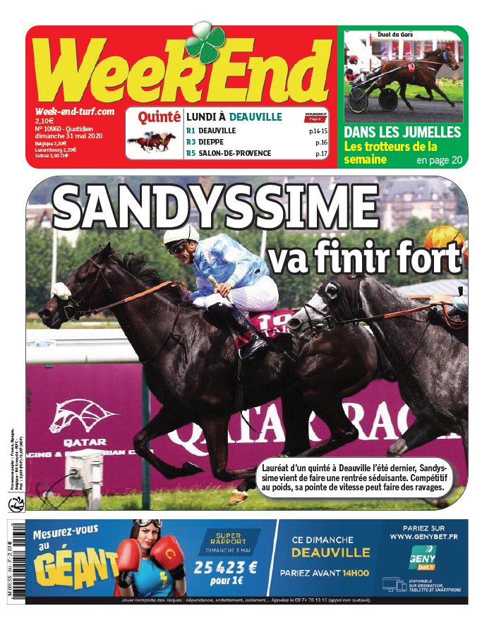 Week End 31 mai 2020 Abonnement Week End