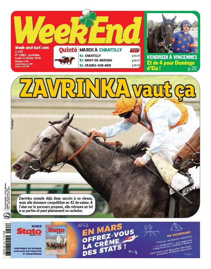 Week End 24 février 2020 Abonnement Week End