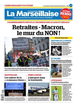 La Marseillaise Hebdo Occitanie N°22844 du 29 novembre 2019 à télécharger sur iPad