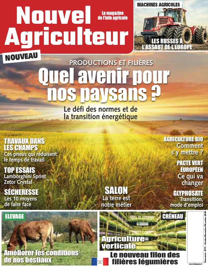 Nouvel Agriculteur N°11 Du 30 Septembre 2020 à Télécharger Sur IPad