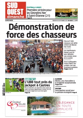 Sud Ouest Dimanche 19 septembre 2021 Abonnement Sud Ouest Pas Cher avec BOUQUET INFO ePresse.fr