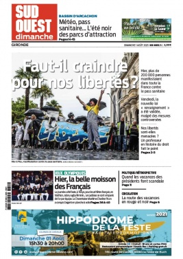 Sud Ouest Dimanche 01 août 2021 Abonnement Sud Ouest Pas Cher avec BOUQUET INFO ePresse.fr