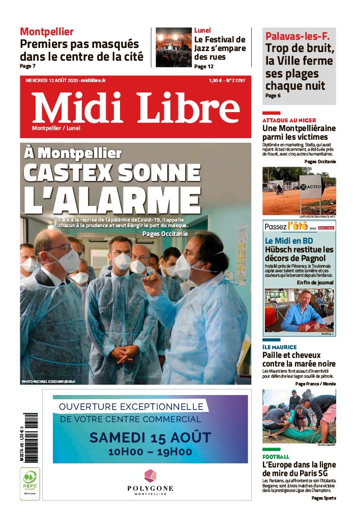 Midi Libre N°20200812 du 12 août 2020 à télécharger sur iPad